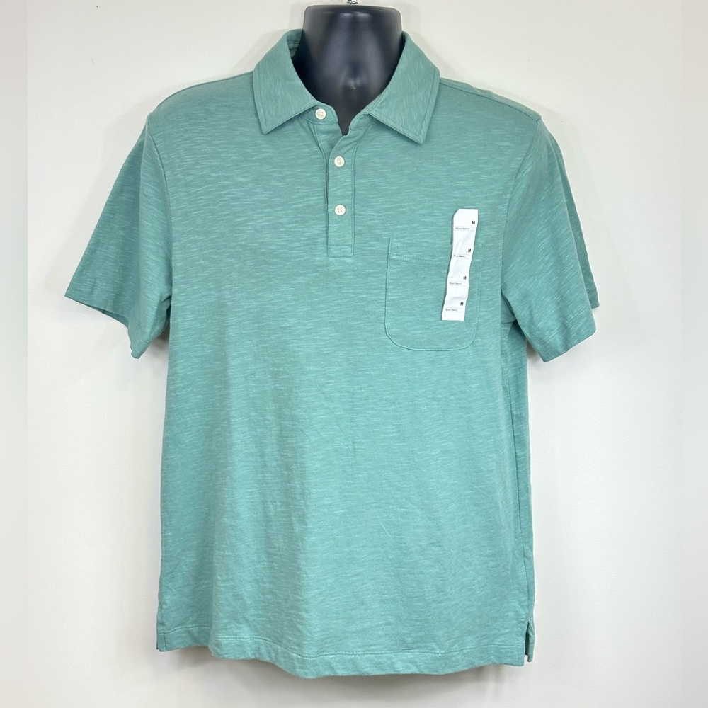 Goodfellow & Co., Green Cotton Polo Shirt, Sz Medium